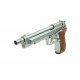 Страйкбольный пистолет WE M92 Long GBB Gas Full metal Chrome 6mm 25BBs [WE-M006]