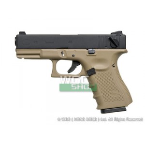 WE Модель пистолета GLOCK 23, металл, TAN