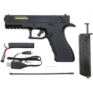Электрический пистолет Cyma CM.131S Gen.3 Airsoft AEP Gun incl. Mosfet, LiPo Battery and USB Charger, Black