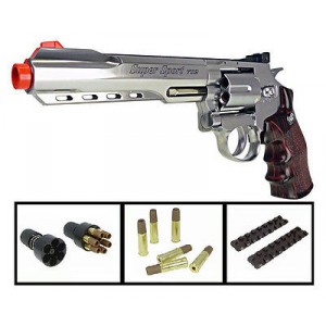 Страйкбольный пистолет (Win Gun) Revolver 6" CO2 Silver металл (WG-702S)