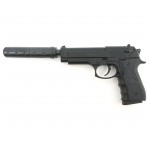 Страйкбольный пистолет Galaxy G.052A (Beretta 92) с глушителем СПРИНГ