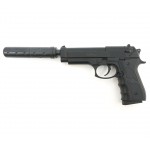 Страйкбольный пистолет Galaxy G.052A (Beretta 92) с глушителем СПРИНГ