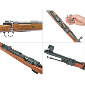 Модель винтовки Kar98k Rifle Replica (Green Gas) - Wooden Version [ DOUBLE BELL ]