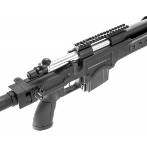 Страйкбольная винтовка Swiss Arms SAS 10 Black with bipod [CYBERGUN]