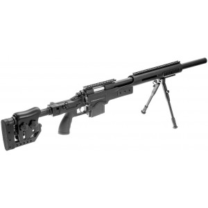 Страйкбольная винтовка Swiss Arms SAS 10 Black with bipod [CYBERGUN]