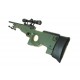 WELL Модель снайперской винтовки MB-01 Warrior Spring (with scope and bipod) - olive