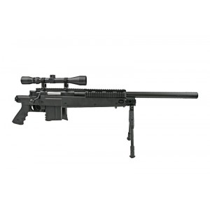 Well модель снайперской винтовки MB4406D Spring (with scope & bipod) BK