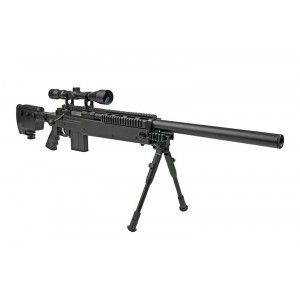 Well модель снайперской винтовки MB4406D Spring (with scope & bipod) BK