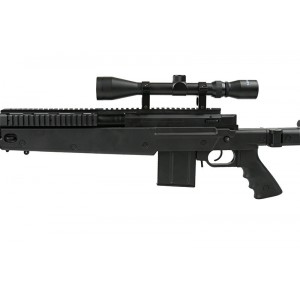 Well модель снайперской винтовки MB4406D Spring (with scope & bipod) BK