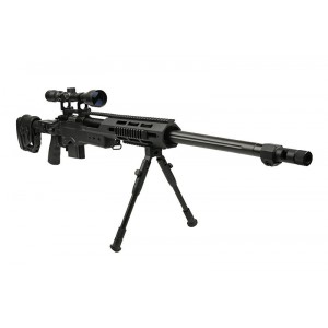 Well модель снайперской винтовки MB4411D sniper rifle replica with scope and bipod