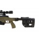 Well модель снайперской винтовки MB4411D sniper rifle replica OLIVE with scope and bipod