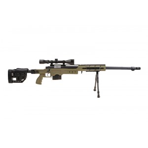 Well модель снайперской винтовки MB4411D sniper rifle replica OLIVE with scope and bipod