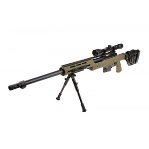 Well модель снайперской винтовки MB4411D sniper rifle replica OLIVE with scope and bipod