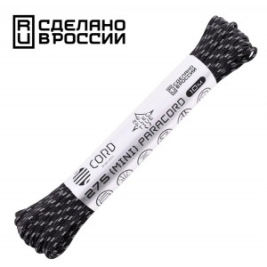 Паракорд 275 (мини) CORD nylon 10м RUS световозвращающий (black) [CORD]