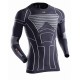 Термобелье футболка X-BIONIC® MOTO ENERGIZER 4.0 LT SHIRT LG SL Charcoal/Pearl Grey арт.: NG-MT00S19M-B025