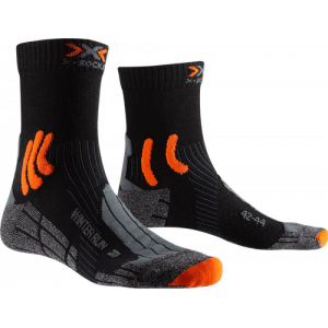 Термоноски X-SOCKS® WINTER RUN 4.0 цвет Black/ Dark Grey Melange/ X-Orange арт.: XS-RS08W20U-B038