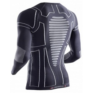 Термобелье футболка X-BIONIC® MOTO ENERGIZER 4.0 LT SHIRT LG SL Charcoal/Pearl Grey арт.: NG-MT00S19M-B025